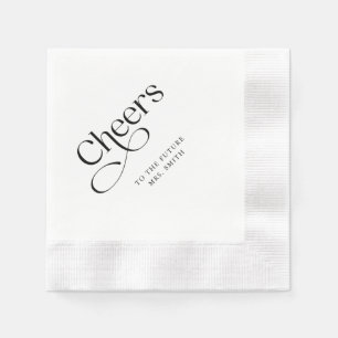 Cheers Future Mrs Elegant Bridal Shower Napkin