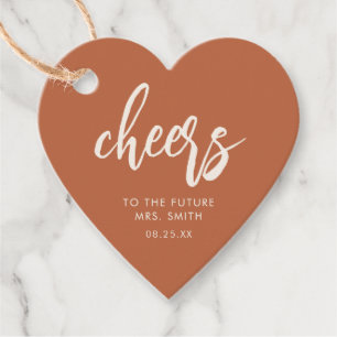 Cheers Future Mrs Rust Bridal Shower Favour Tags