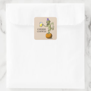 Cheers Ghouls Halloween Party Square Sticker