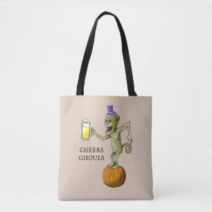 Cheers Ghouls Halloween Trick or Treat Tote Bag
