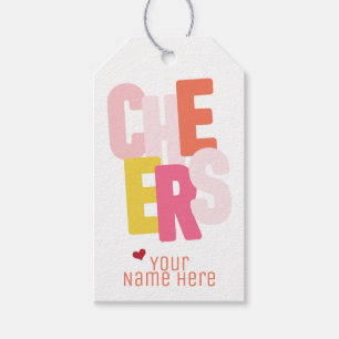 Cheers Gift Tag, Housewarming Colourful Tags