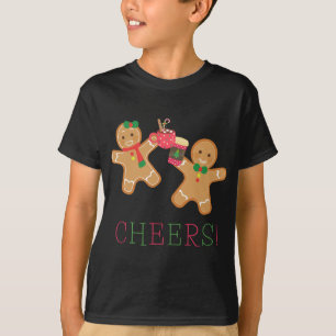 Cheers Gingerbread Man and Woman Hot Chocolate Cof T-Shirt