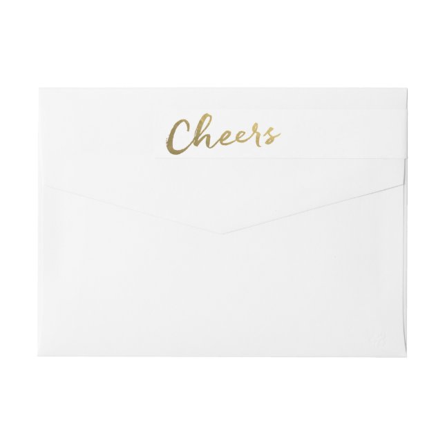 Cheers Gold Script Wrap Around Label (Back)