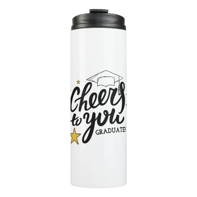 Cheers Graduation Graphics Best Graduation Party Thermal Tumbler (Front)