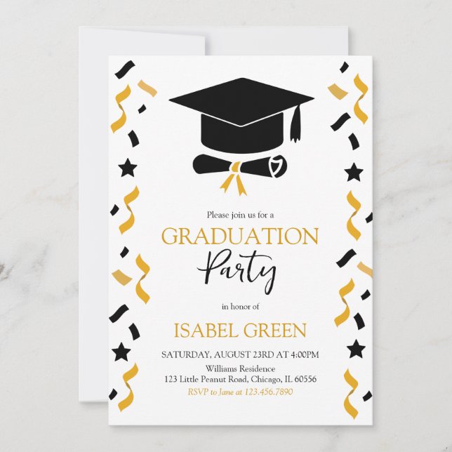 Cheers Graduation Party Invitation (Front)
