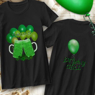 Cheers Green Beer Balloons Birthday Party T-Shirt