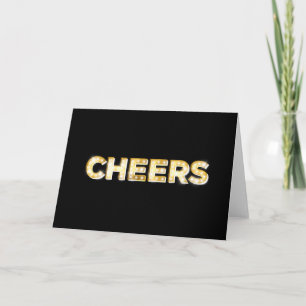 Cheers Greeting Card in Black