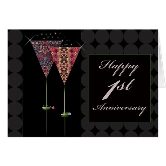 Cheers - Happy 1st Anniversary Card