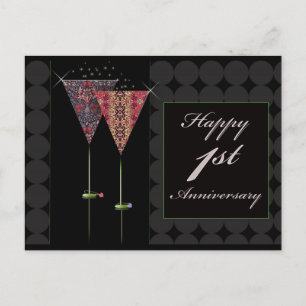 Cheers - Happy 1st Anniversary Postcard