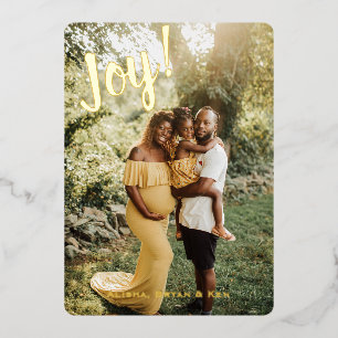 Cheers Happy Holidays 2 Photo Vertical Custom Foil Holiday Card