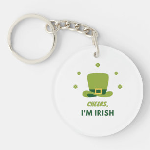 "CHEERS I'M IRISH" ACRYLIC KEYCHAIN. KEYCHAIN