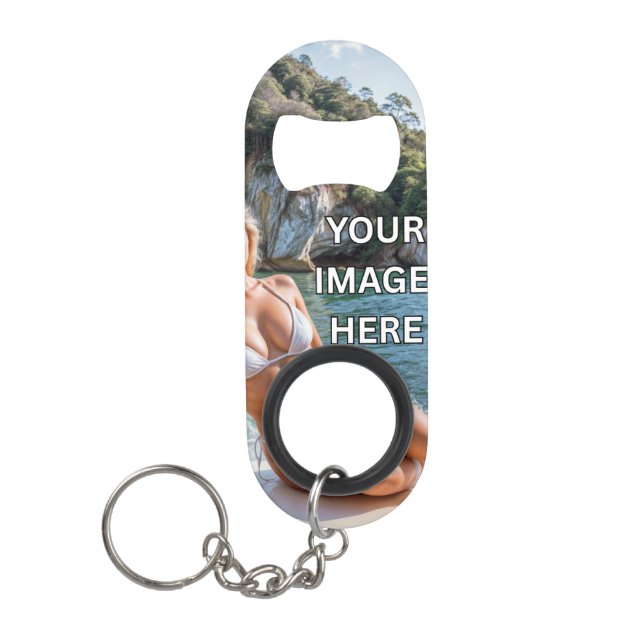 CHEERS! 🍻 Keychain Opener – Add Image or Text (Front)