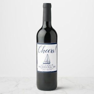 Cheers! Love Sets Sail Wine Label