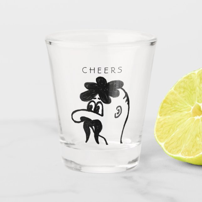 Cheers Man - Funny Shot Glass (Front)