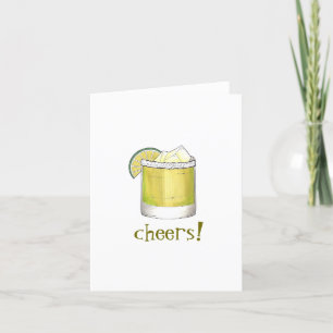 Cheers! Margarita Cocktail 21st Birthday Party Thank You Card