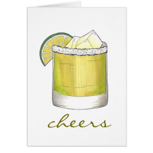 Cheers! Margarita Cocktail Cocktails w/ Salt Lime