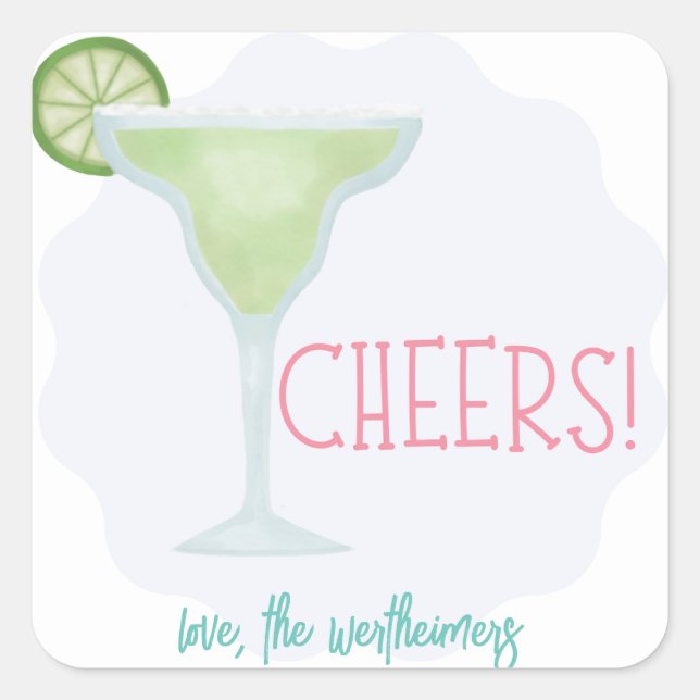 Cheers Margarita Gift Sticker (Front)