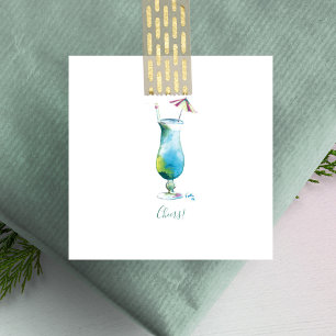 Cheers Mini Holiday Blue Hawaii Cocktail Card