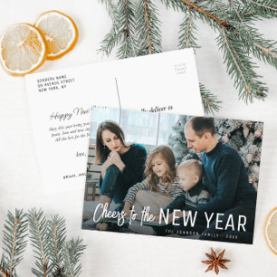 cheers new years greeting card