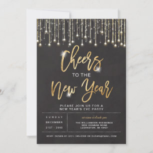 Cheers New Years Party Invitation