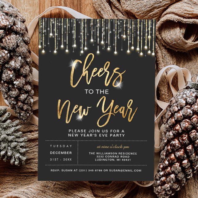 Cheers New Years Party Invitation (Cheers New Years Party Invitation
)