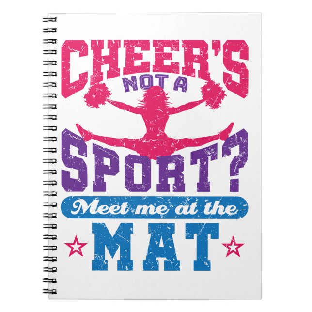 Cheer's Not a Sport Funny Cheerleading Cheerleader Notebook (Front)