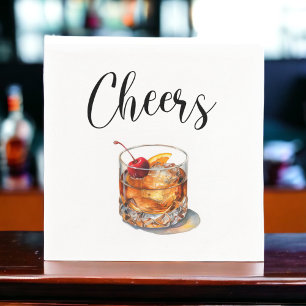 Cheers Old Fashioned Napkin