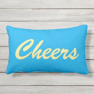 Cheers on Blue - Outdoor Outdoor Cushion