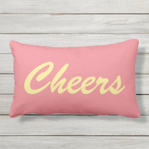 Cheers on Coral - Outside Lumbar Cushion