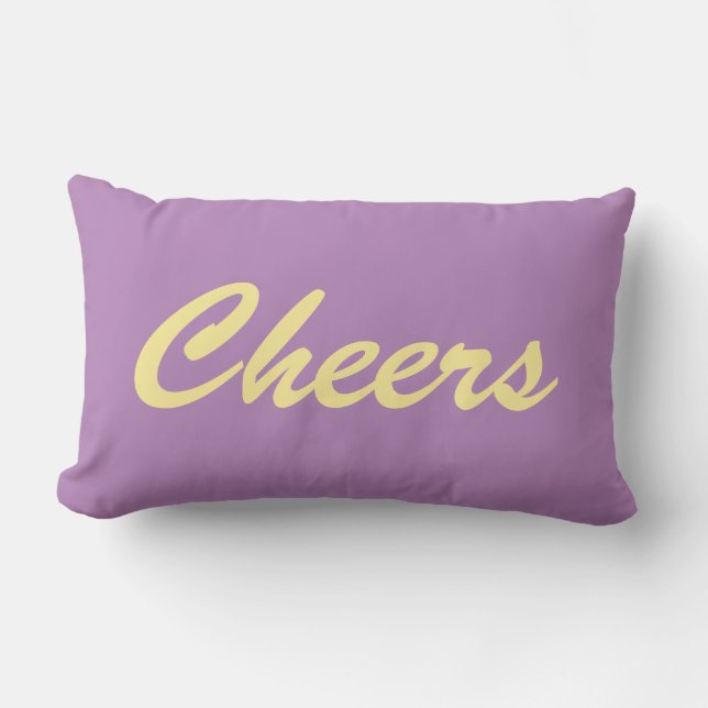 Cheers on Purple - Outdoor Outdoor Cushion (Front)