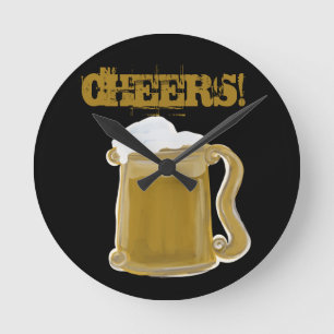 CHEERS PARTY ROUND CLOCK