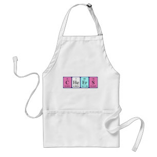 Cheers periodic table word apron