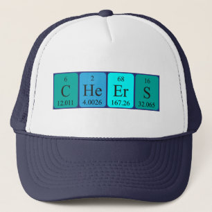 Cheers periodic table word hat
