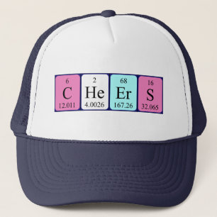 Cheers periodic table word hat