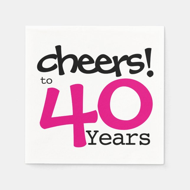 Cheers personalised party paper napkins (Front)