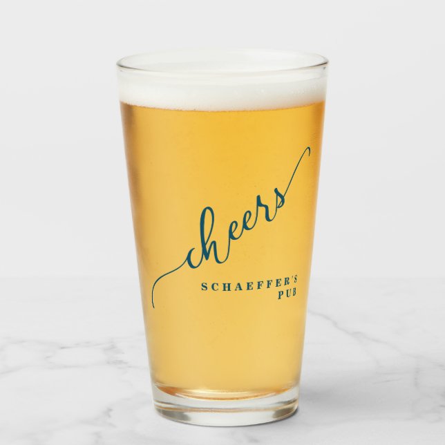 CHEERS!  Personalised Pub  Glass (Front Filled)
