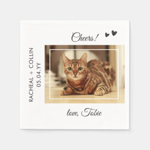 Cheers  Pet Photo Template Cat Dog Cocktail Napkin