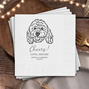 Cheers Pets Custom Hand Drawing Wedding Napkin