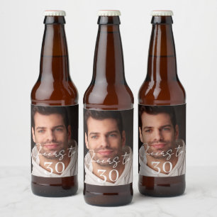 Cheers photo birthday party beer bottle label
