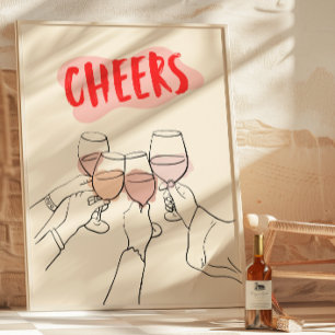 Cheers Poster Kitchen Decor Print