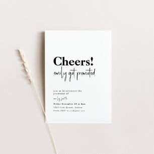 Cheers, Promotion New Job Party Invite