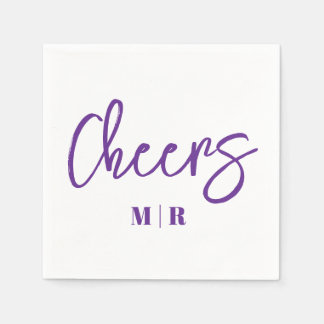 Cheers purple napkin