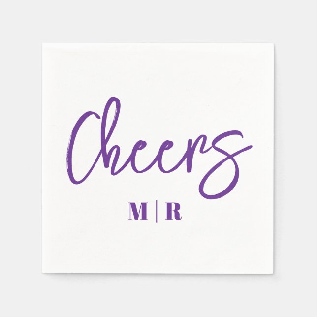 Cheers purple napkin (Front)