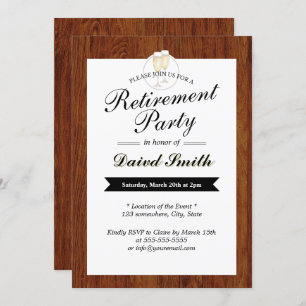 Cheers Retirement Party Invitation