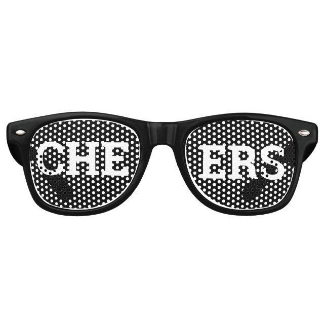 CHEERS retro Shades / Fun Party Sunglasses (Front)