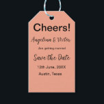 Cheers save the date simple minimal modern elegant gift tags<br><div class="desc">design</div>