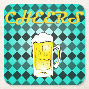 CHEERS SQUARE PAPER COASTER