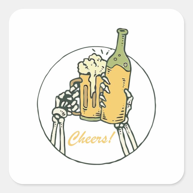 Cheers! Square Sticker (Front)