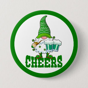 Cheers St. Patrick’s Day Leprechaun Button