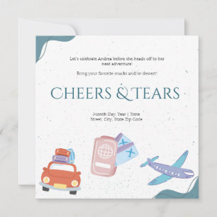 Cheers & Tears Farewell Party Invitation 